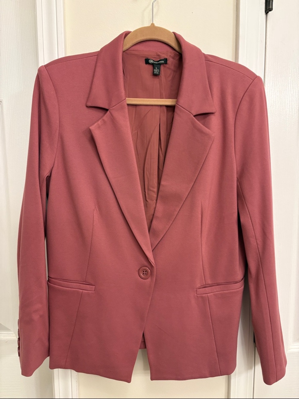 Versona Dusty Rose Single-Button Blazer